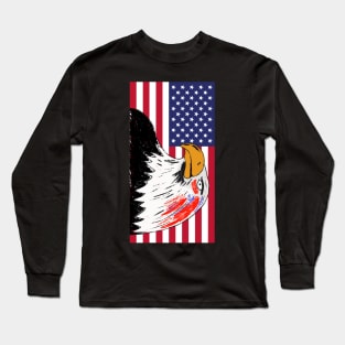 USA Drawing of an Eagle Long Sleeve T-Shirt